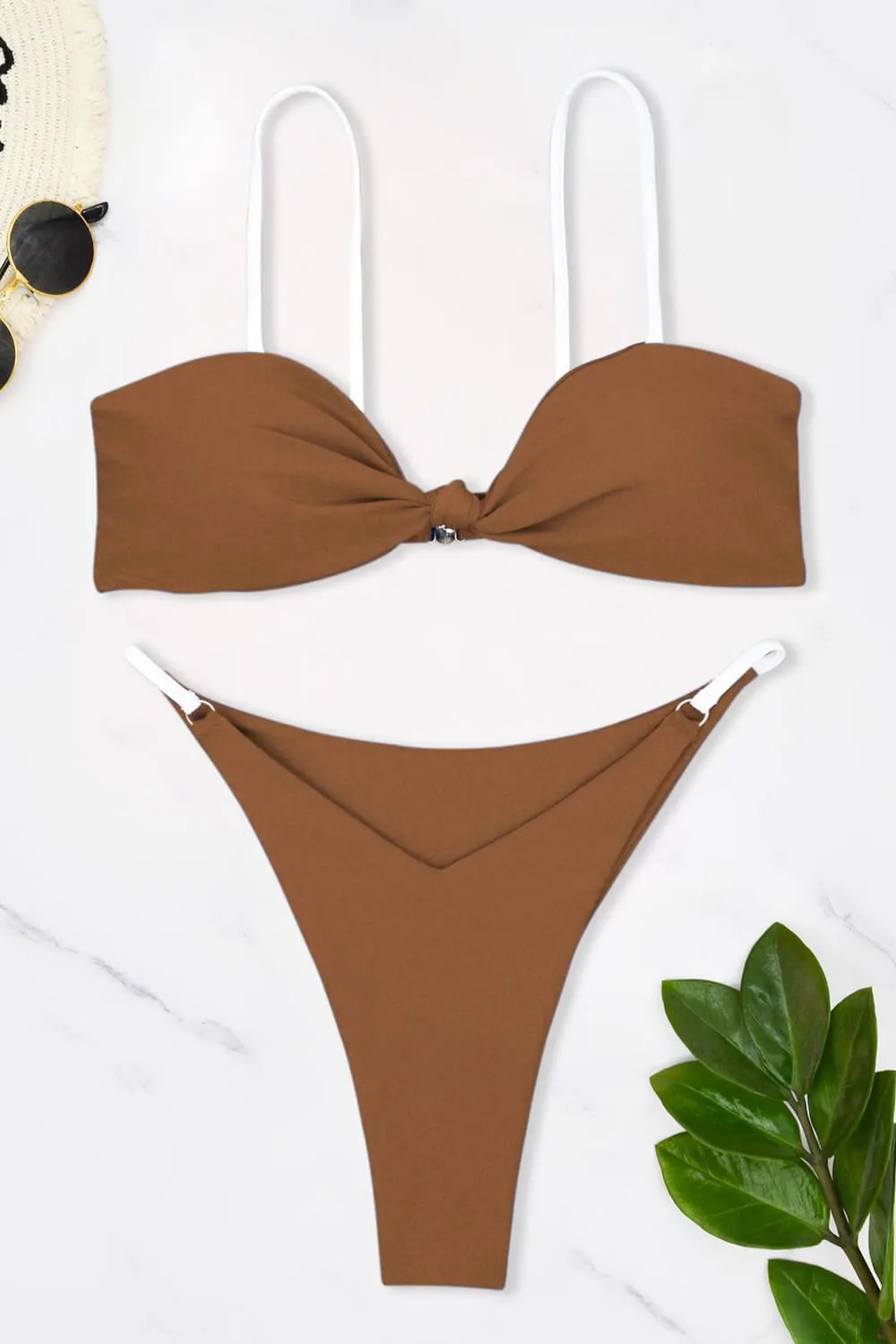 Knot Front Strappy Bikini Set sold by Floralkini product image thumbnail 4