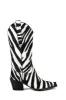 Calfskin Hair Zebra Print Mid-Calf Western Heeled Boots sold by Floralkini