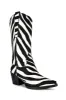 Calfskin Hair Zebra Print Mid-Calf Western Heeled Boots sold by Floralkini