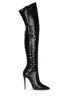 Croc Pointed Toe Thigh High Stiletto Boots sold by Floralkini