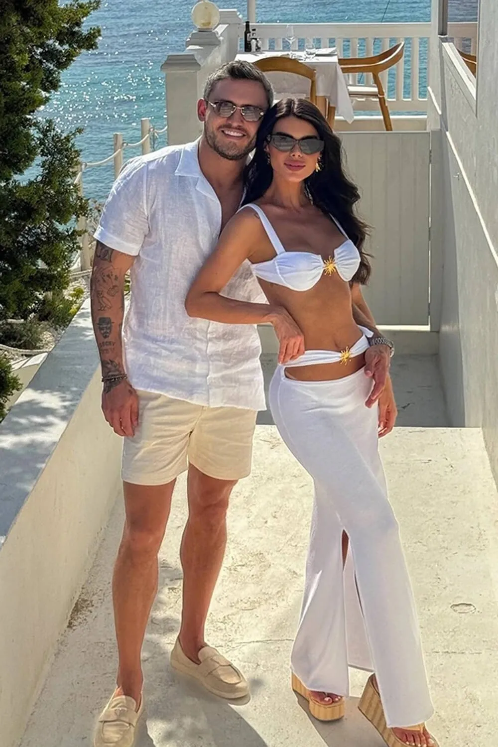 Balconette Ruched Underwire High-Cut Bikini Set With Metal Sun Decor sold by Floralkini product image thumbnail 2