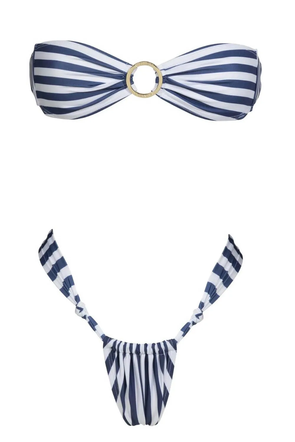 Striped Bandeau Bikini Set With O-Ring Detail sold by Floralkini product image thumbnail 4