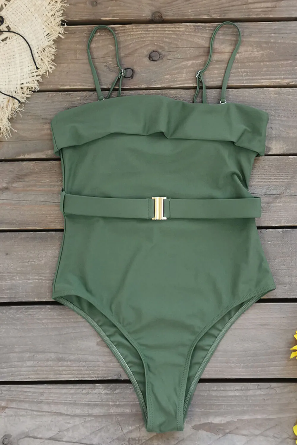 Belted High-Leg One Piece Swimsuit sold by Floralkini product image thumbnail 3