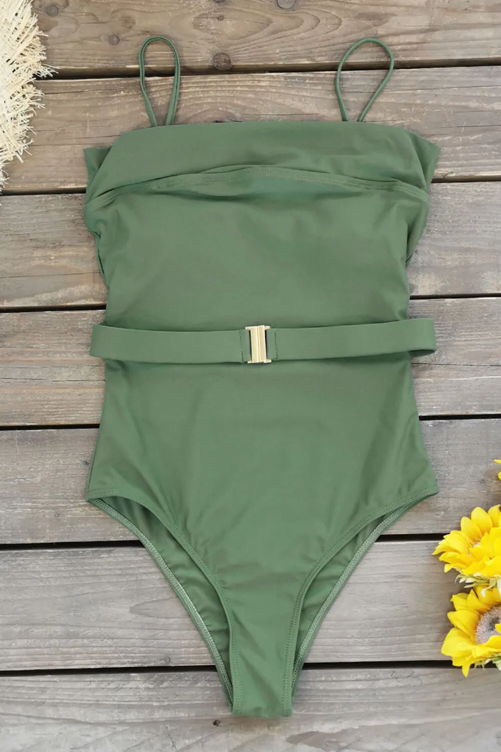 Belted High-Leg One Piece Swimsuit sold by Floralkini product image thumbnail 4