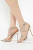 Diamante Embellished Strappy Pointed Toe High Heels sold by Floralkini