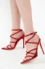 Diamante Embellished Strappy Pointed Toe High Heels sold by Floralkini