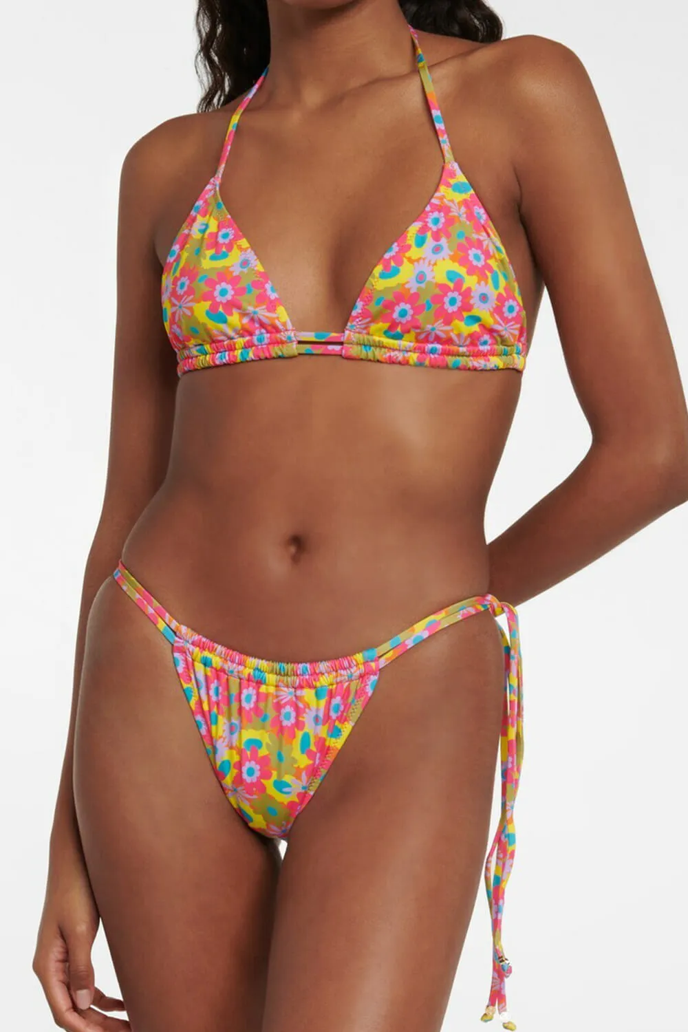 Floral Print Triangle Adjustable Tie Bikini Set sold by Floralkini product image thumbnail 2