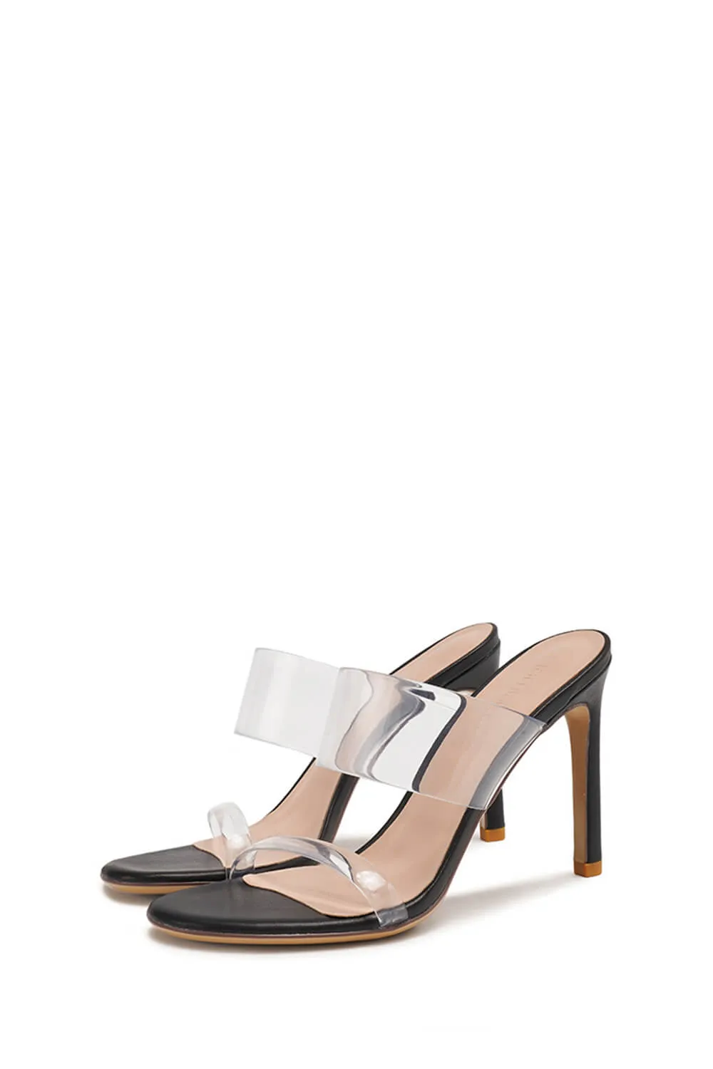 Clear Perspex Double Strap Open Toe Stiletto Heel Sandals sold by Floralkini product image thumbnail 5