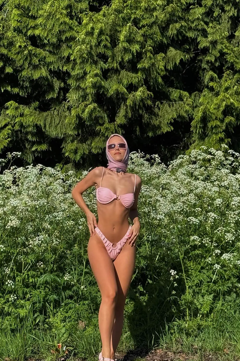 Underwire Ruched Bikini Set With Ring Details sold by Floralkini product image thumbnail 4