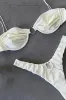 Underwire Ruched Bikini Set With Ring Details sold by Floralkini