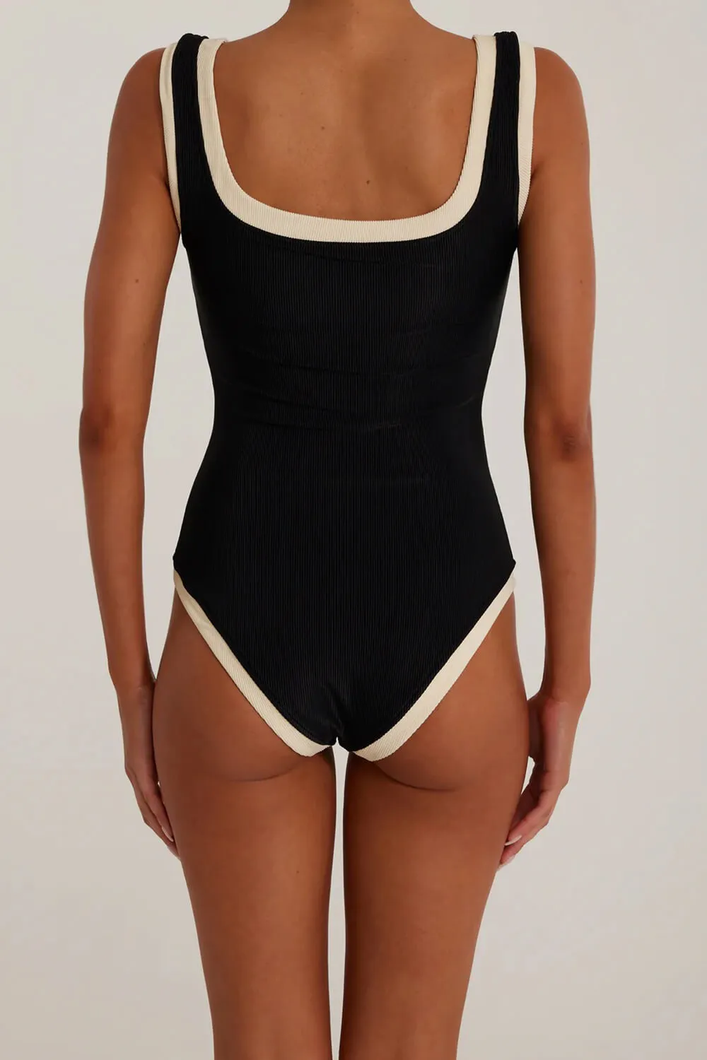 Color Block Button Front High-Cut Bikini Set sold by Floralkini product image thumbnail 5