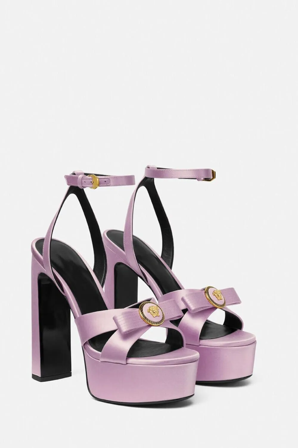Ribbon Satin Open Square Toe Platform Block Heels sold by Floralkini product image thumbnail 3