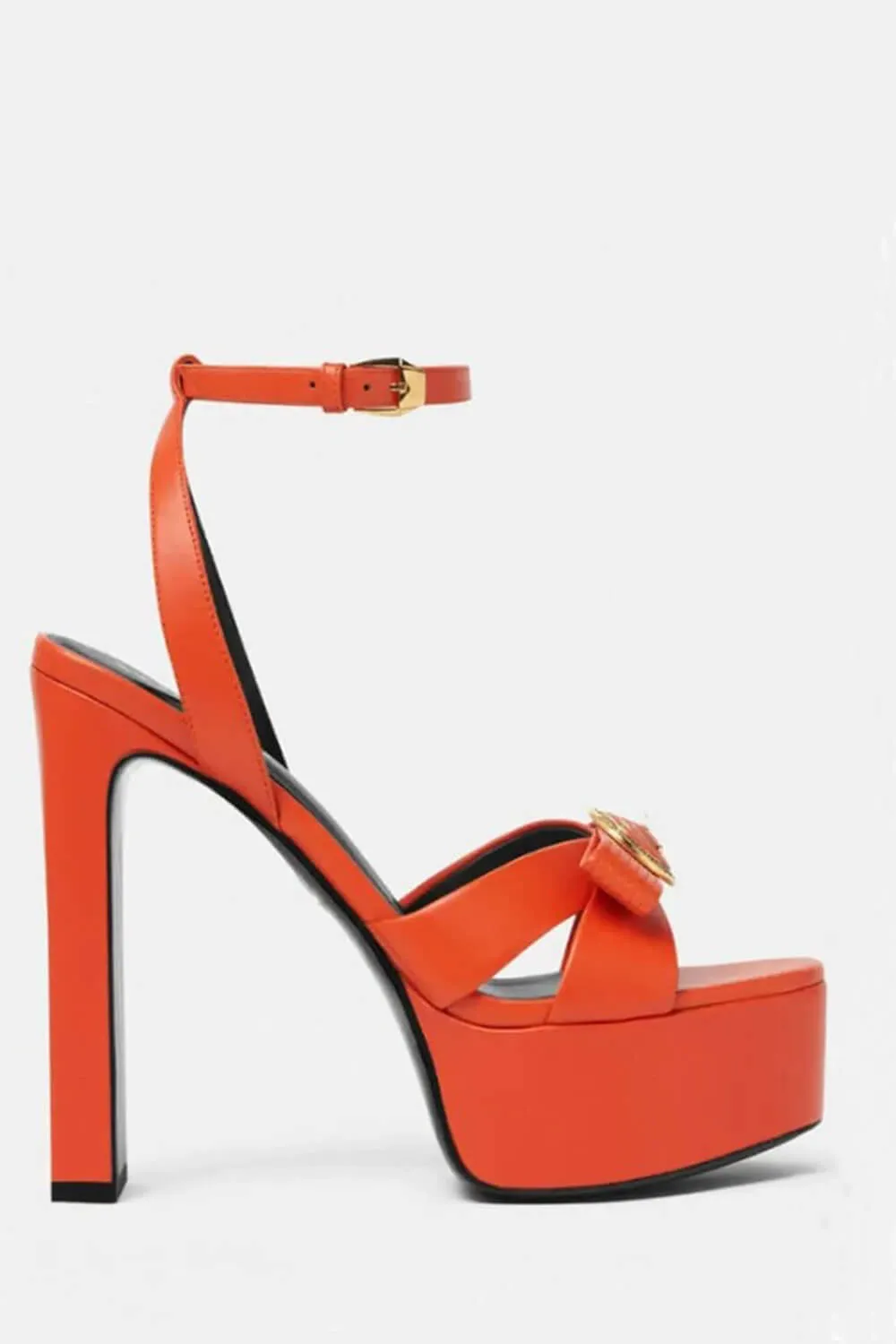 Ribbon Satin Open Square Toe Platform Block Heels sold by Floralkini product image thumbnail 5