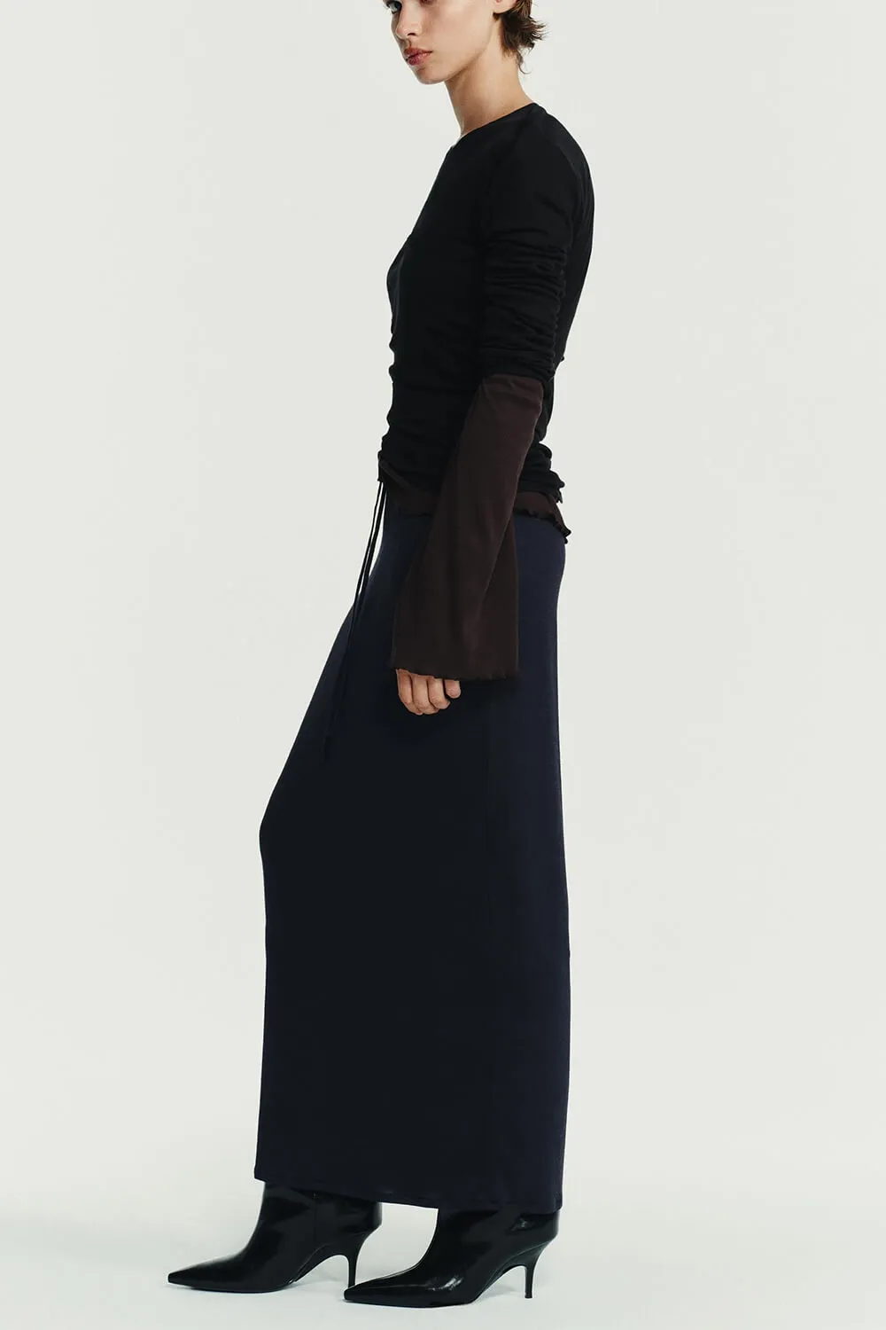 Black Knee High Kitten Heel Boots sold by Floralkini product image thumbnail 4