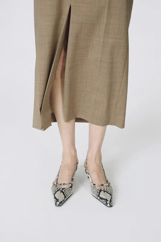 Faux Python-Print Leather Pointed Toe Slingback Stiletto Heel Pumps sold by Floralkini