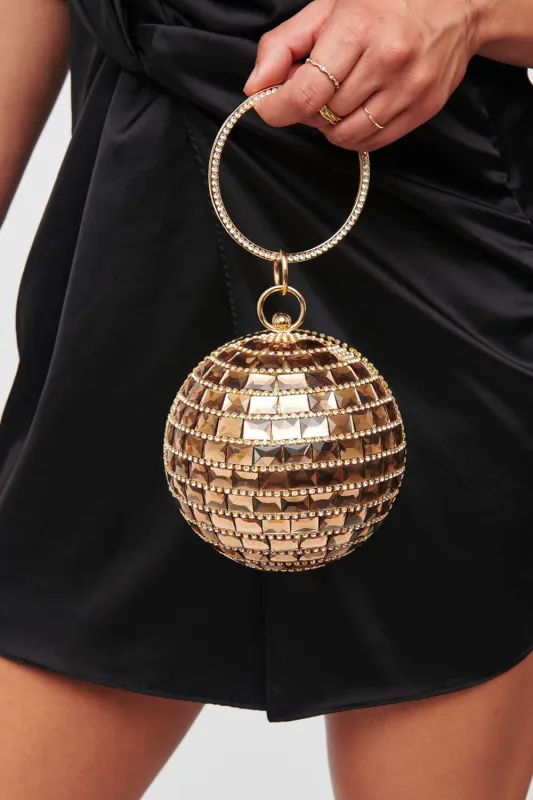 Rhinestone Disco Ball Evening Clutch Bag sold by Floralkini