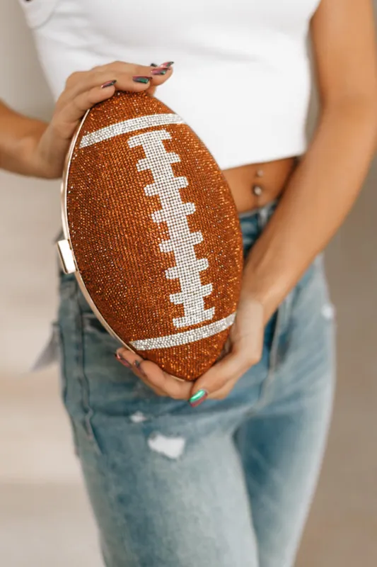 Rhinestone Football Evening Clutch With Straps sold by Floralkini