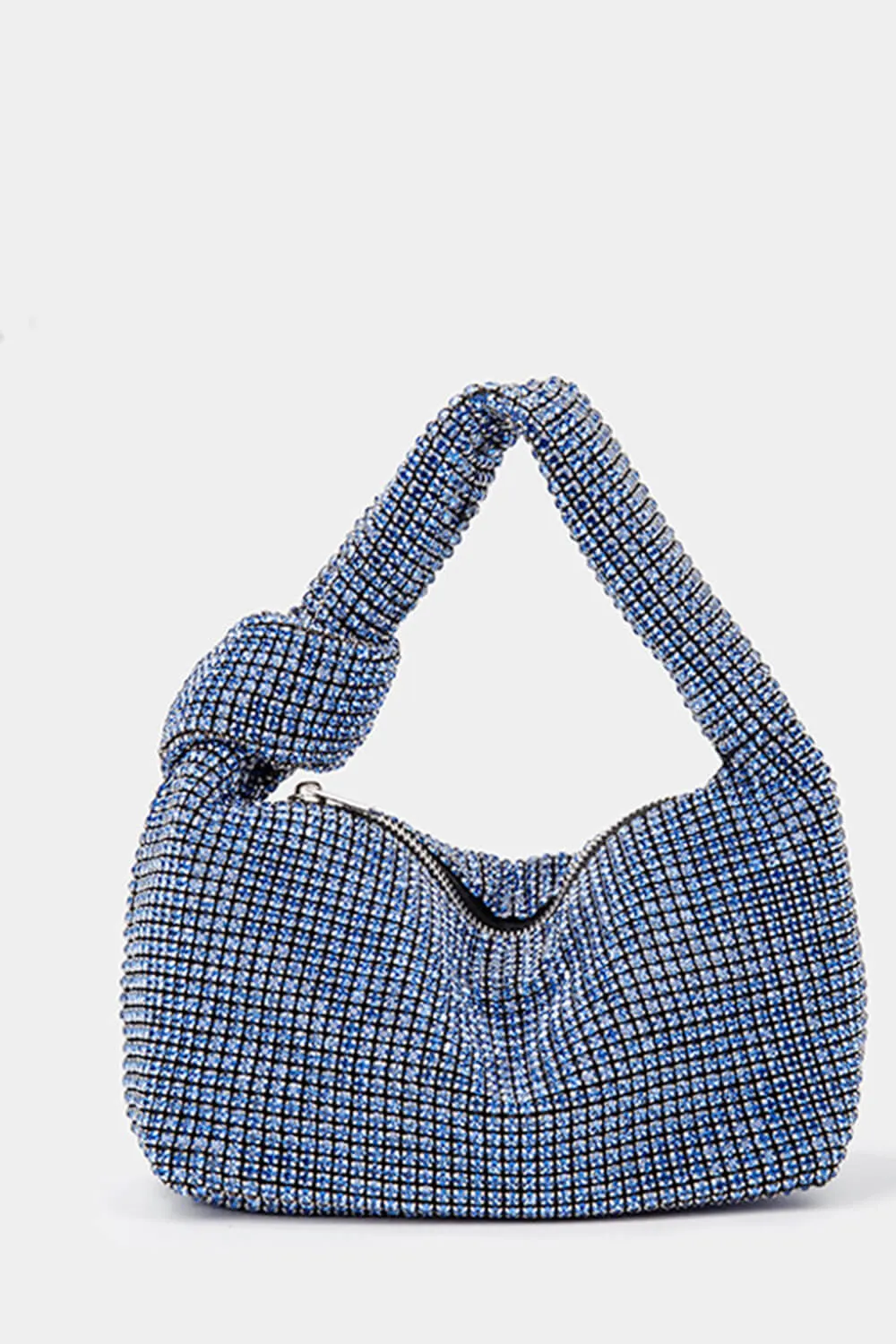 Rhinestone Knot-Handle Slouchy Dumpling Bling Shoulder Bag sold by Floralkini product image thumbnail 4