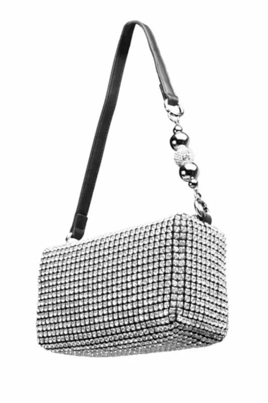 Mini Pearl Diamond Baguette Bags Evening Crossbody Bag sold by Floralkini
