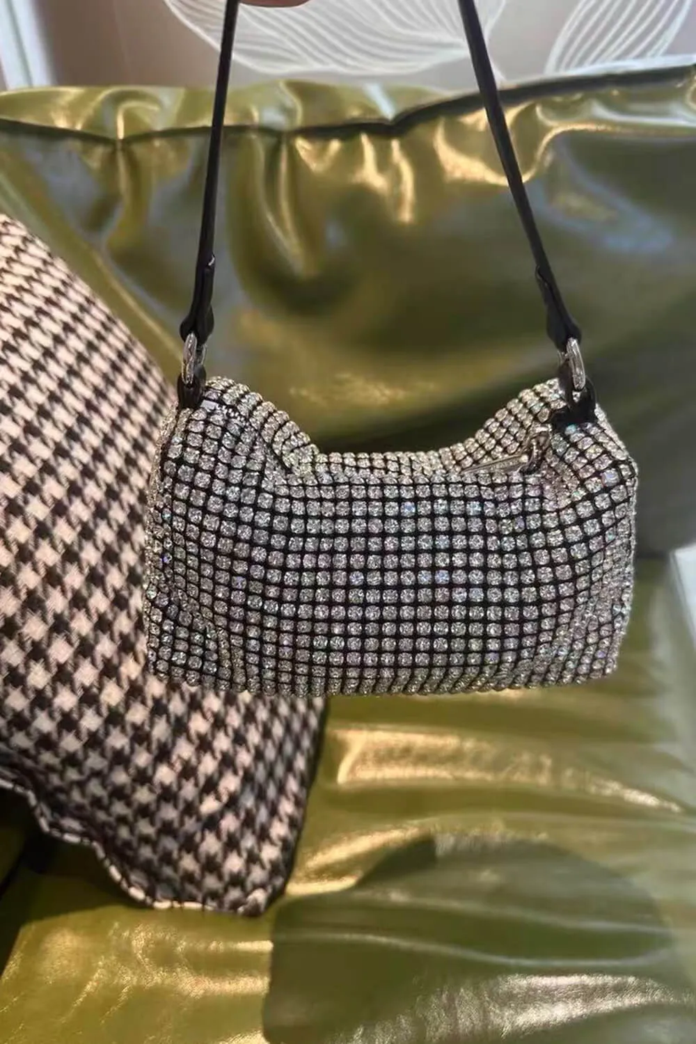 Mini Diamond-Like Rhinestones Baguette Bags Evening Crossbody Bag sold by Floralkini product image thumbnail 3