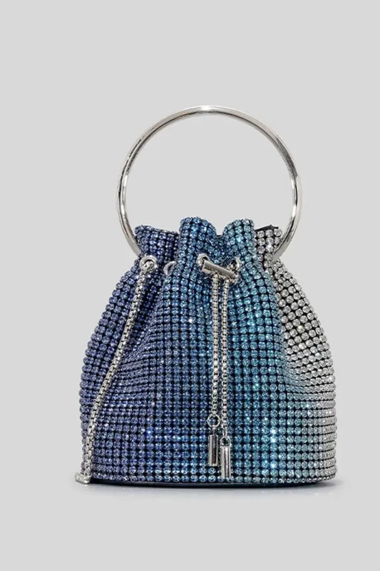 Rhinestone Evening Clutch Bucket Bags made by Floralkini