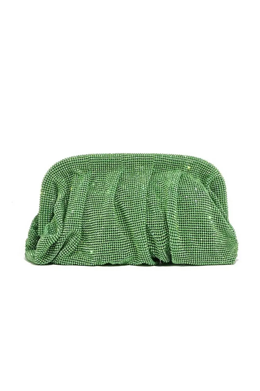 Crystal-Embellished Evening Cloud Clutch With Chain Strap sold by Floralkini product image thumbnail 4