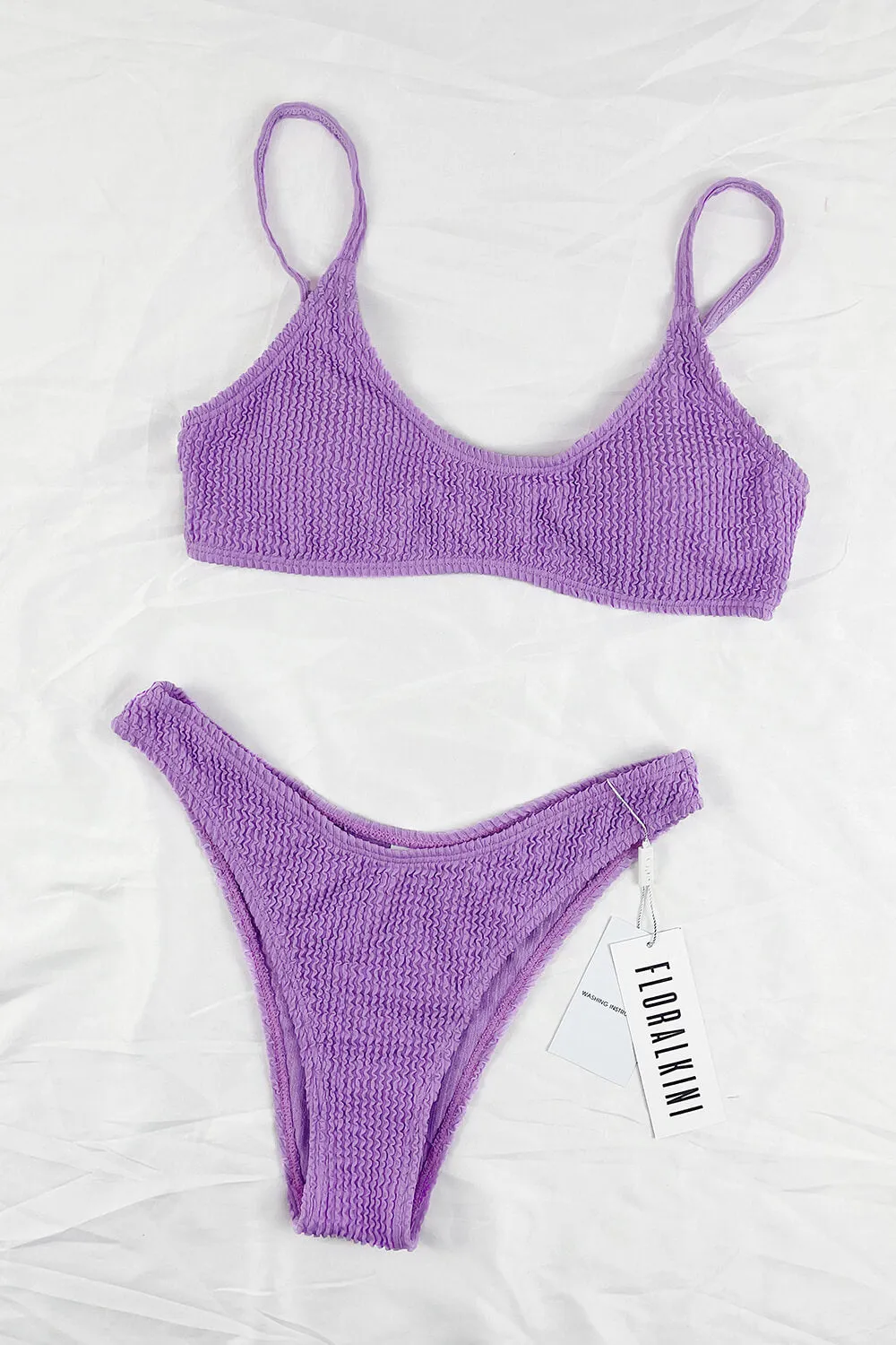 Lilac Crinkle Bikini Top sold by Floralkini product image thumbnail 2
