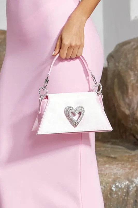 Satin Triple Heart Top-Handle Mini Bag made by Floralkini