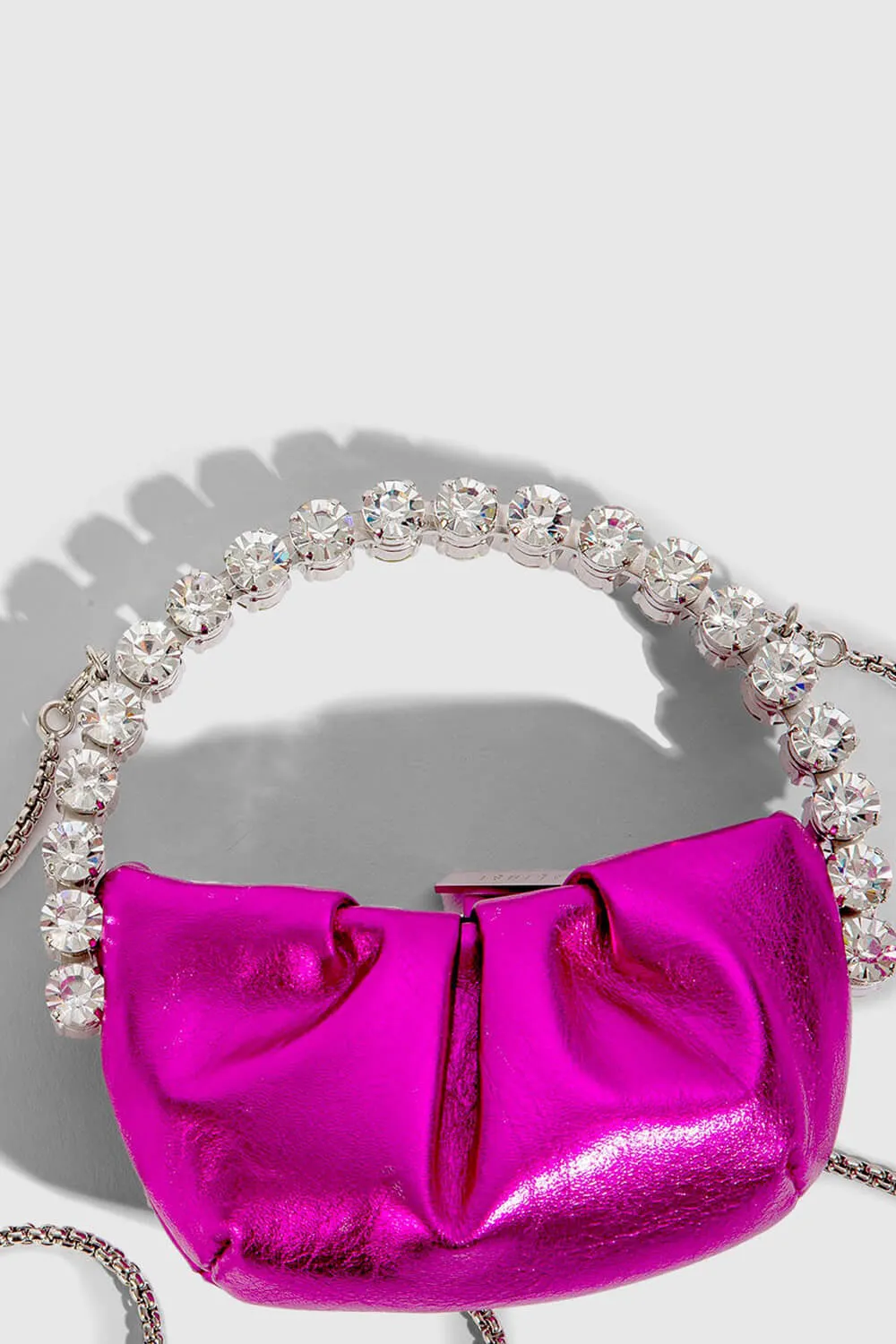 Metallic Embellished Rhinestone Evening Purse Clutch sold by Floralkini product image thumbnail 5