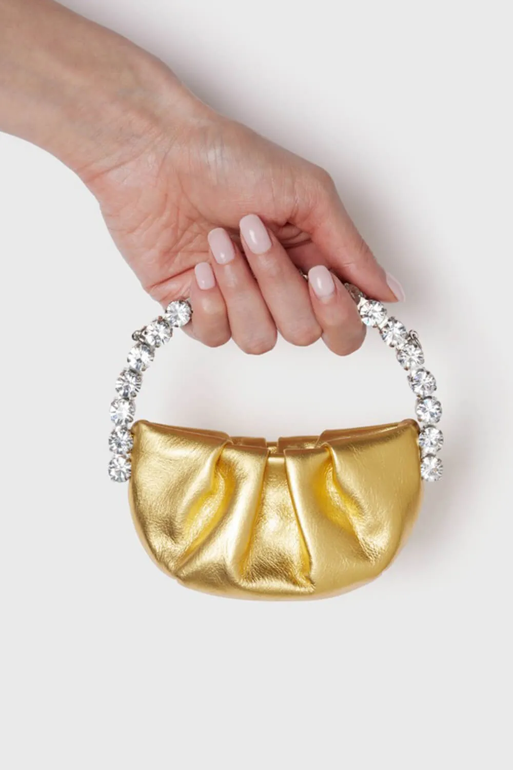 Metallic Embellished Rhinestone Evening Purse Clutch sold by Floralkini product image thumbnail 3