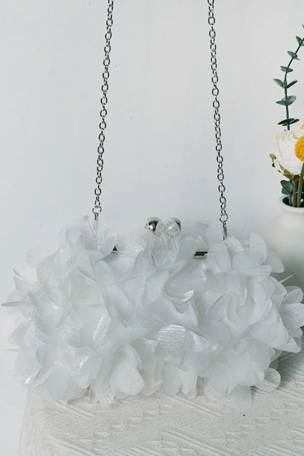 Flower Petal Wedding Evening Clutch With Straps sold by Floralkini product image thumbnail 3