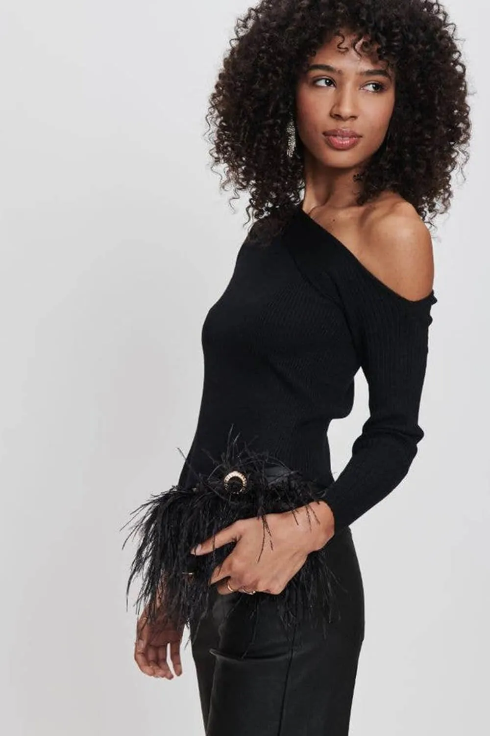 All-Over Feather Fringe Evening Clutch sold by Floralkini product image thumbnail 2