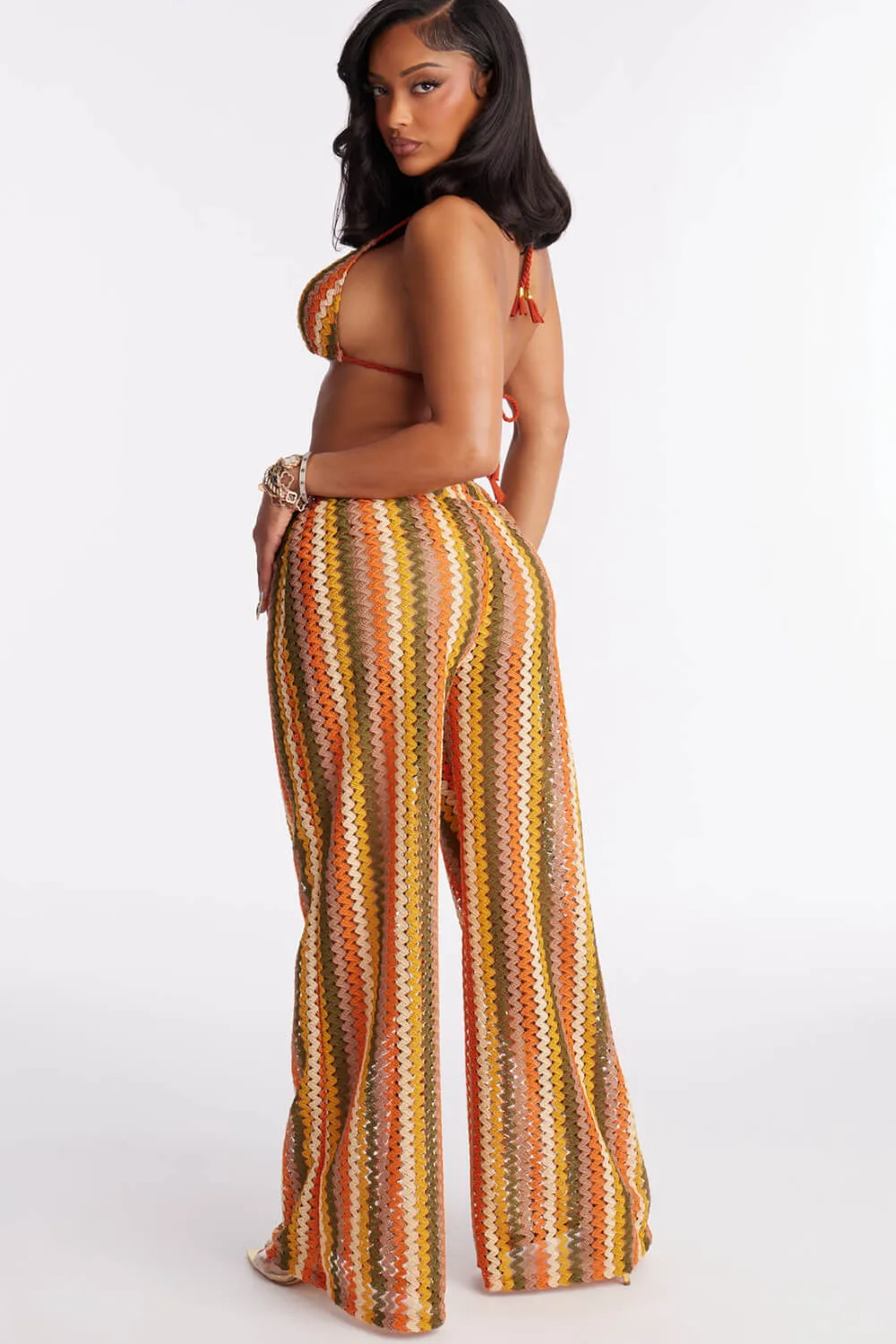 Multi Crochet Triangle Halter Tie Side Bikini Set sold by Floralkini product image thumbnail 4