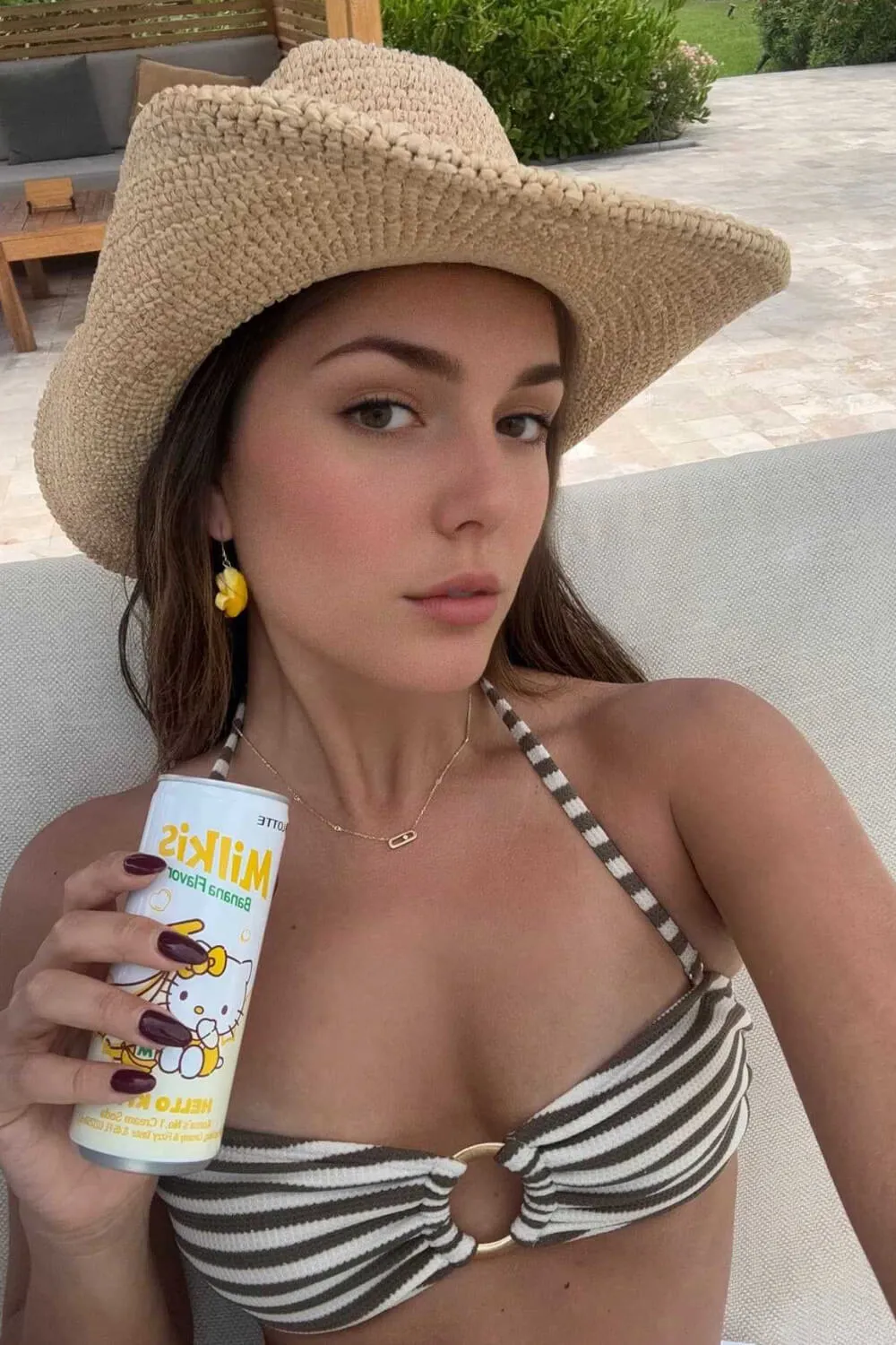 Striped Bandeau Halter Bikini Set With O-Ring Detailing sold by Floralkini product image thumbnail 3