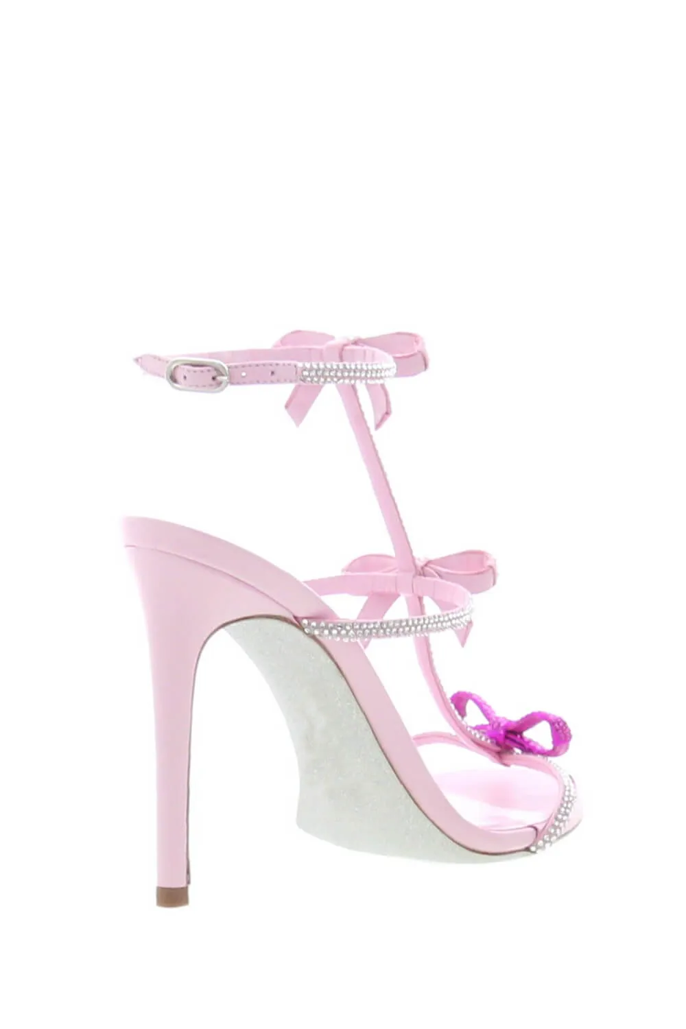 Crystal Ribbons-Detail Embellished Stiletto Heeled Sandals sold by Floralkini product image thumbnail 3