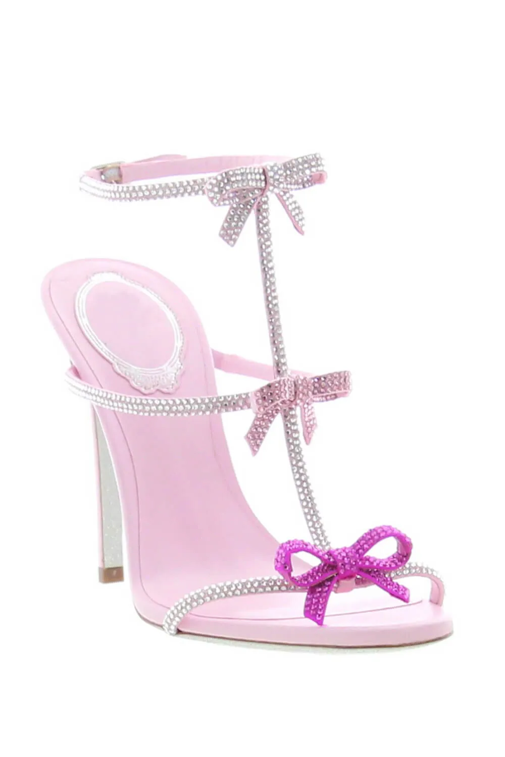 Crystal Ribbons-Detail Embellished Stiletto Heeled Sandals sold by Floralkini product image thumbnail 5