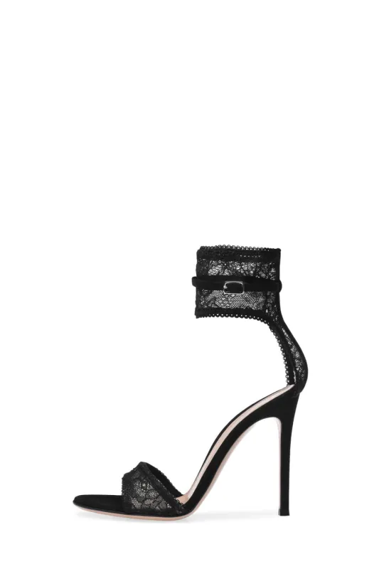 Lace Open Round Toe Stiletto Heel made by Floralkini