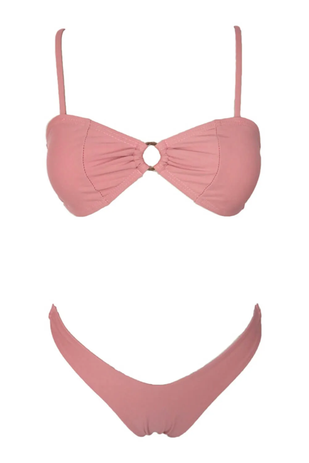 Bandeau High-Cut Bikini Set With Ring Details sold by Floralkini product image thumbnail 4