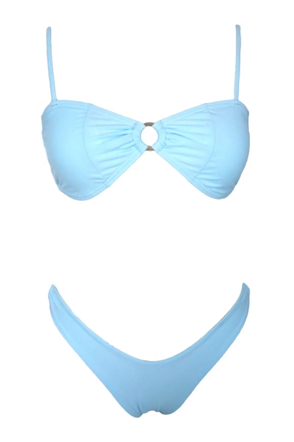 Bandeau High-Cut Bikini Set With Ring Details sold by Floralkini product image thumbnail 5