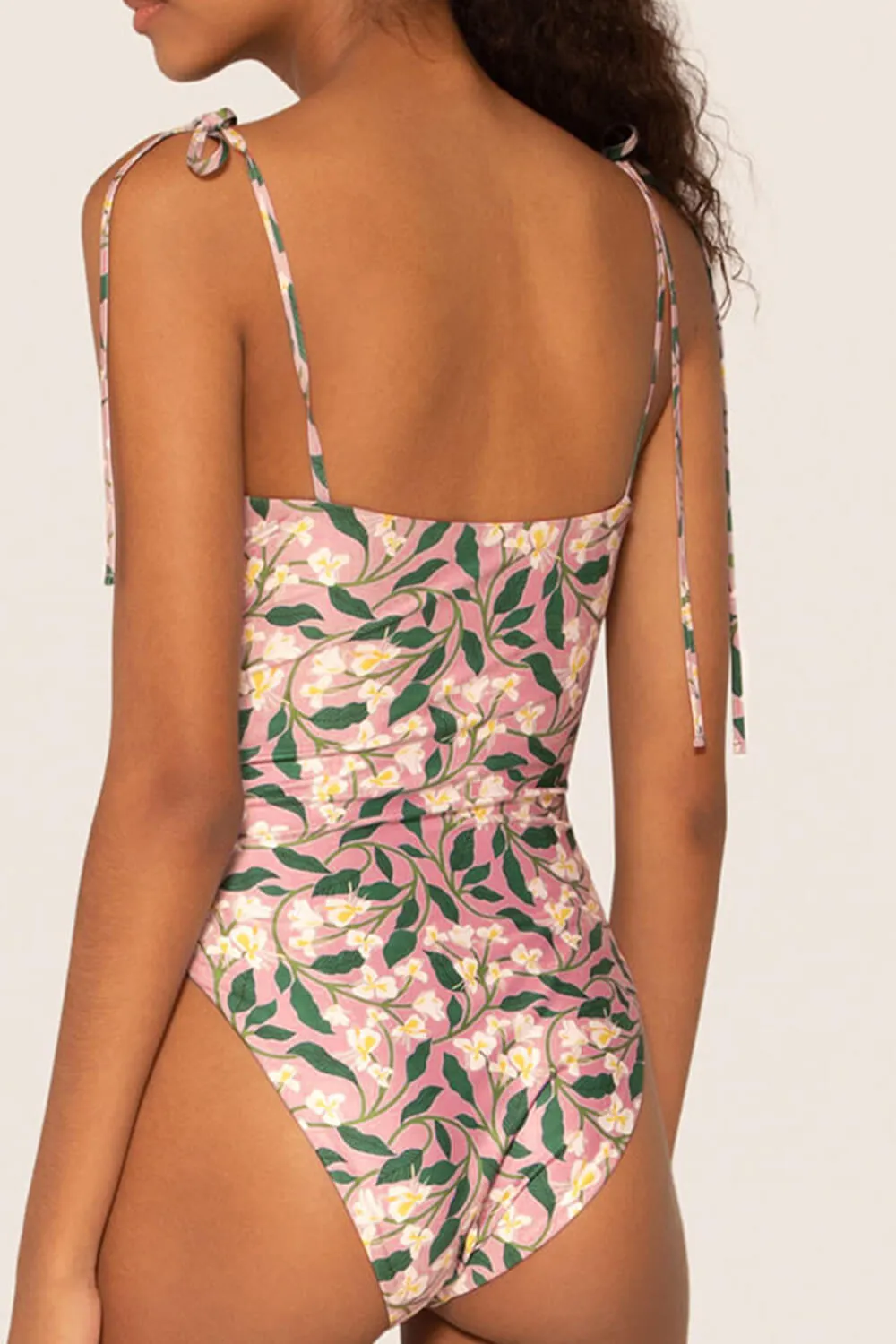 Floral Sweetheart Tie Shoulder One Piece Swimsuit sold by Floralkini product image thumbnail 5
