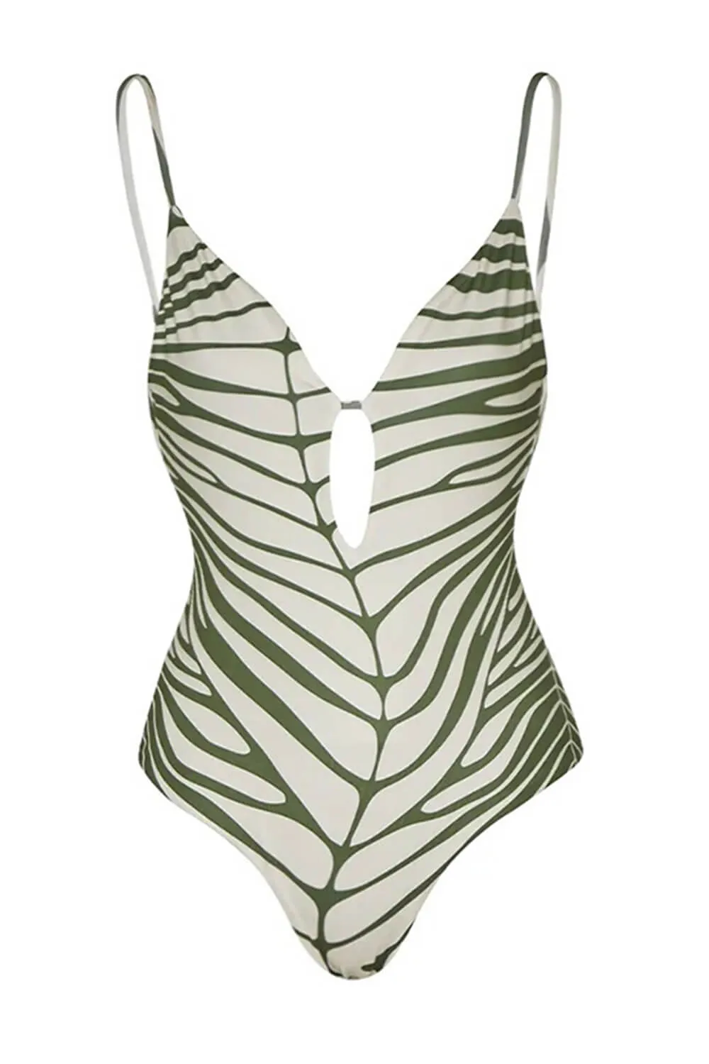 Tropical Leaf Cut-Out One Piece Swimsuit sold by Floralkini product image thumbnail 2