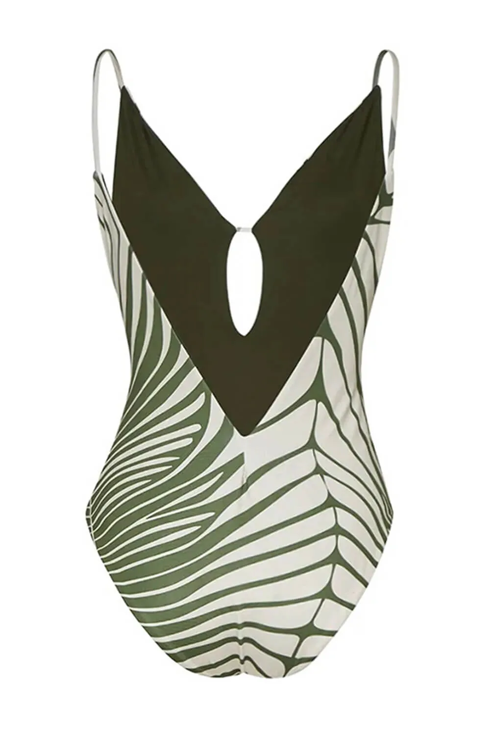 Tropical Leaf Cut-Out One Piece Swimsuit sold by Floralkini product image thumbnail 3