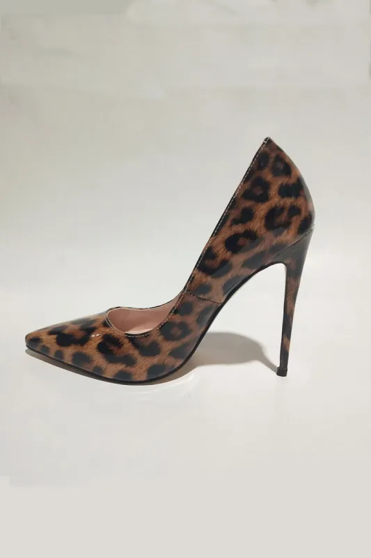 Leopard Patent Stiletto Court Shoes sold by Floralkini
