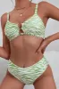 Green Printed High-Waist Bikini Bottoms sold by Floralkini
