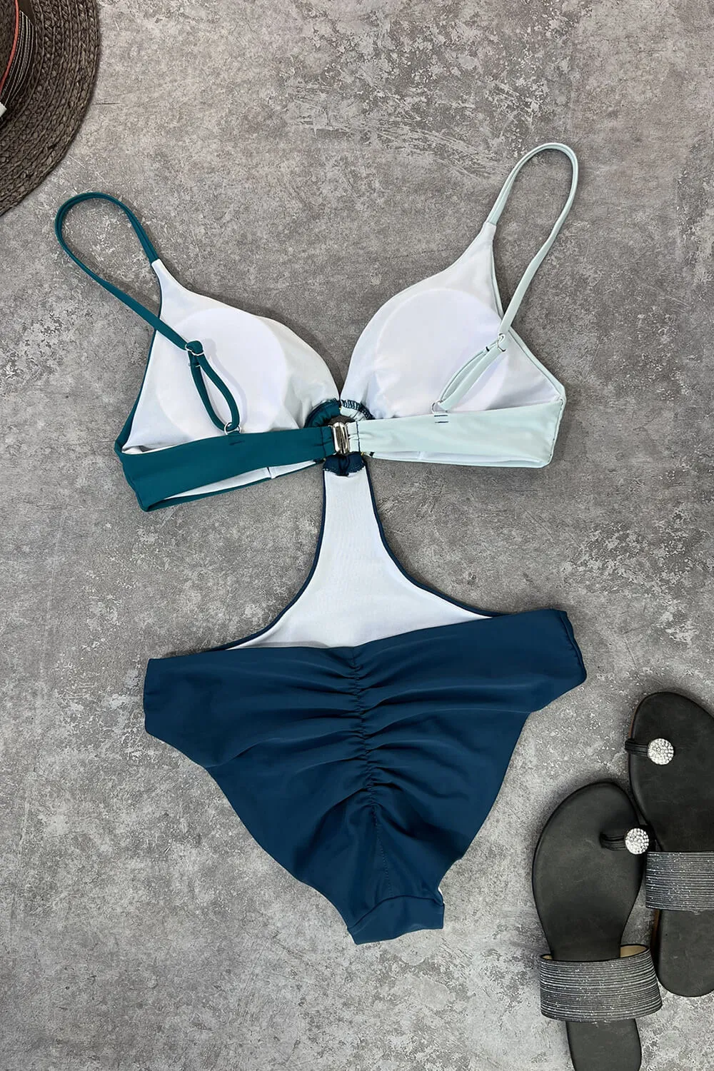 Colorblock Ring Cut Out Triangle Monokini sold by Floralkini product image thumbnail 4