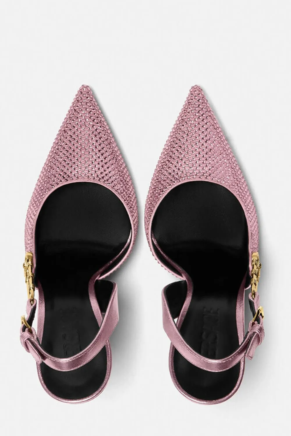 Sparkle Crystal Pin Pointed Toe Slingback High Stiletto Pump - Pink sold by Floralkini product image thumbnail 4