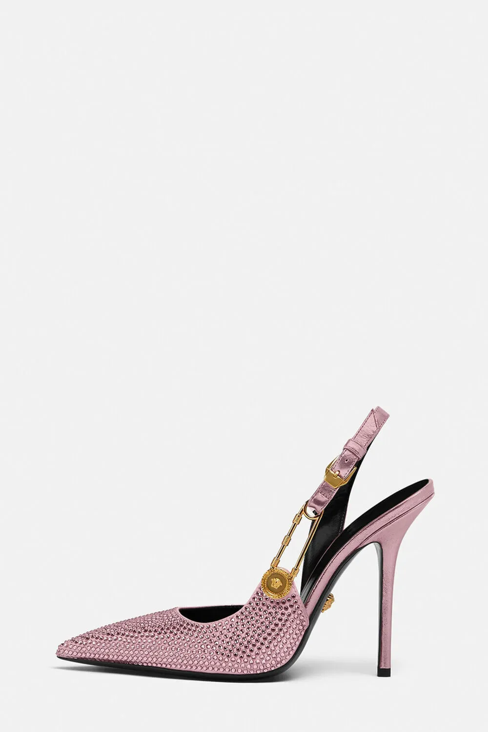 Sparkle Crystal Pin Pointed Toe Slingback High Stiletto Pump - Pink sold by Floralkini product image thumbnail 2