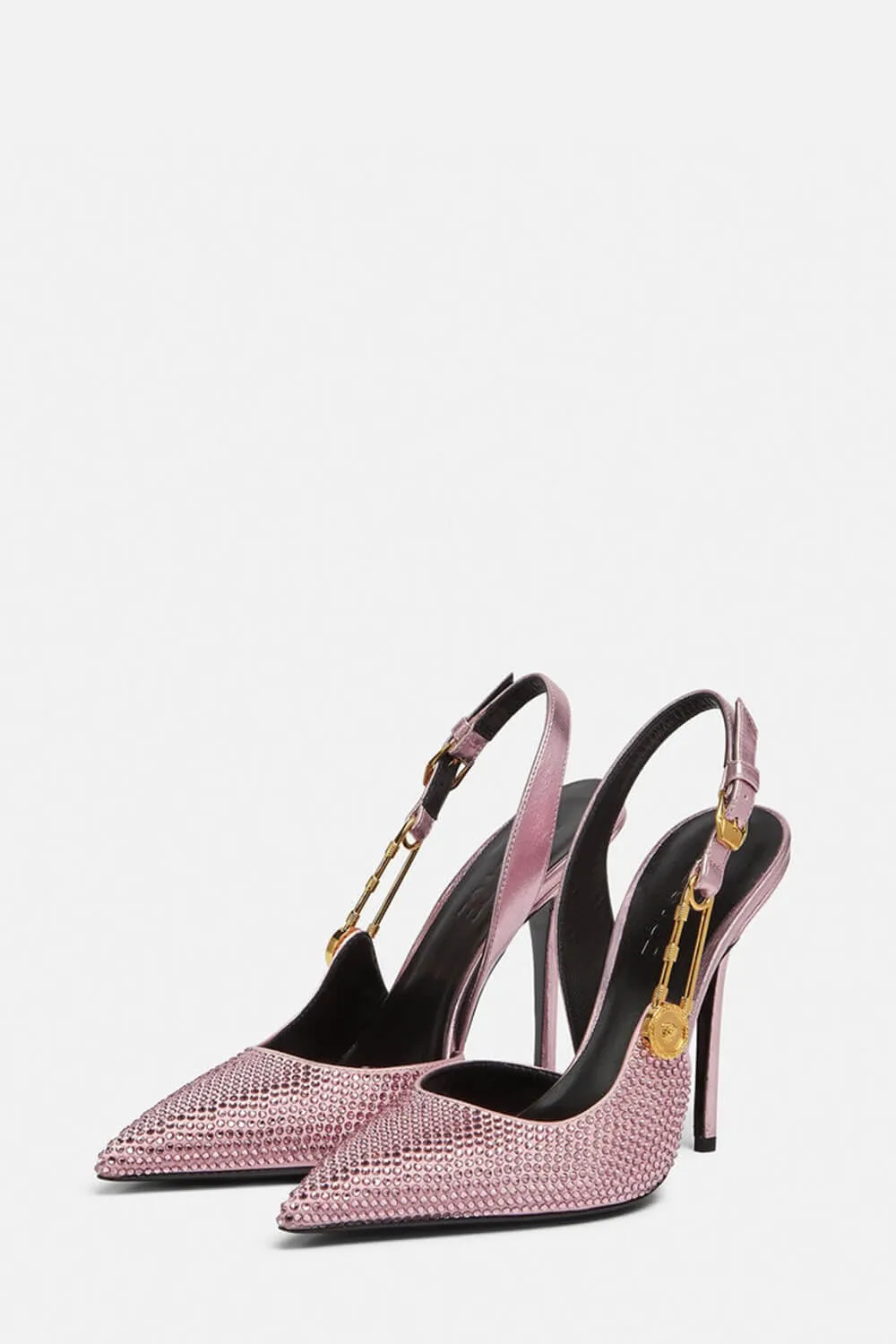 Sparkle Crystal Pin Pointed Toe Slingback High Stiletto Pump - Pink sold by Floralkini product image thumbnail 3