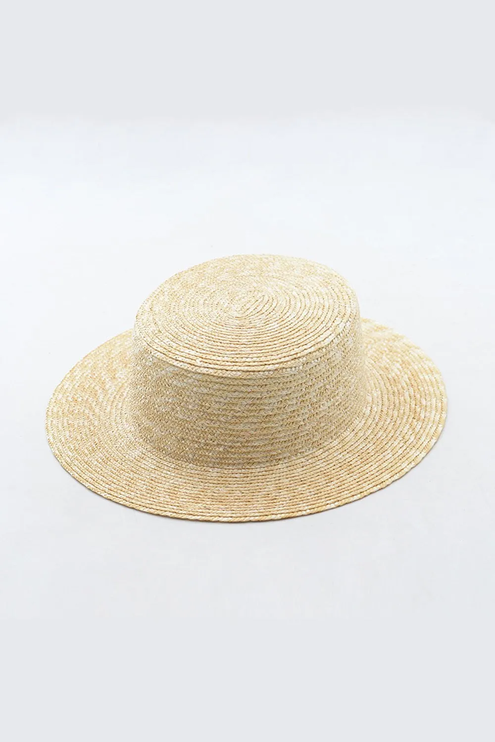 Wheat Straw Flat Boater sold by Floralkini product image thumbnail 3