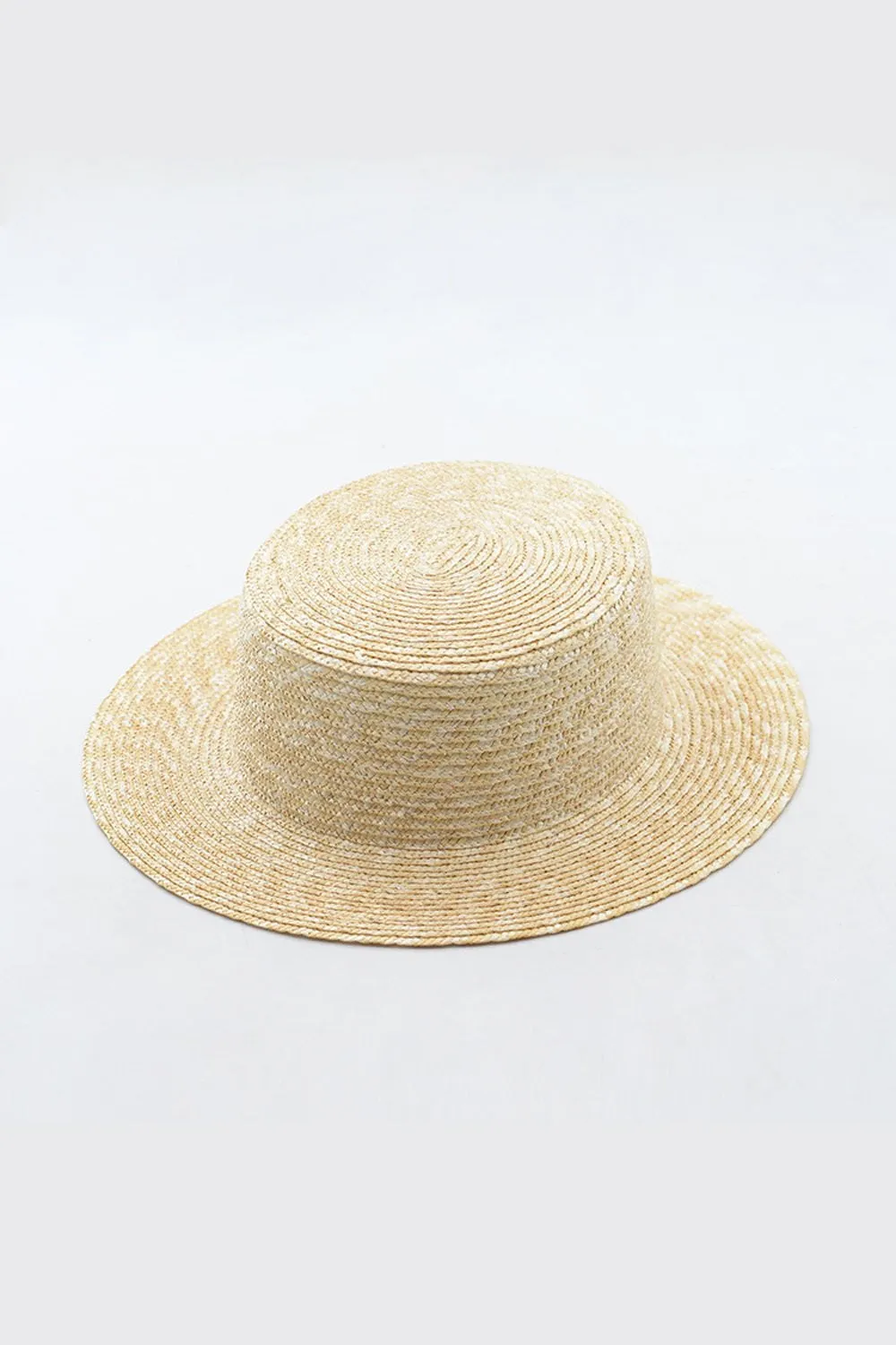 Wheat Straw Flat Boater sold by Floralkini product image thumbnail 2